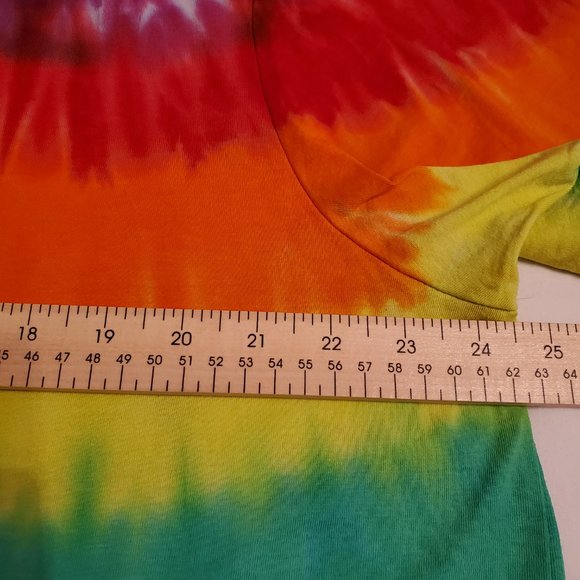 Canvas Tie Dye Boho style short sleeve T-shirt 100% cotton size 2XL. - Picture 9 of 11
